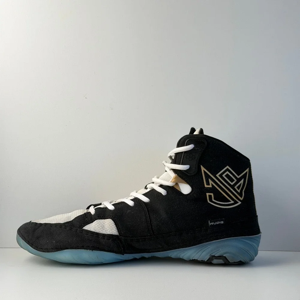 Rudis JB Alpha Wrestling Shoes Mens 13 White Black Gold Boxing Training